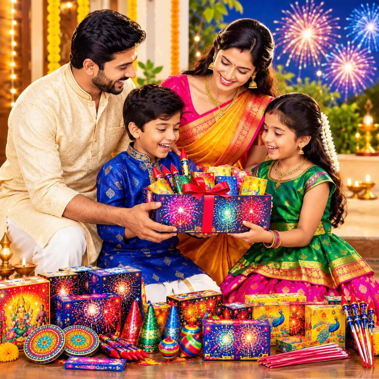 Sivakasi Pattasu Kadai 3000 Diwali Combo Pack Crackers