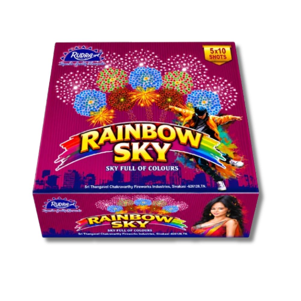 Sivakasi Pattasu Kadai Rainbow Sky Set Out Multi Colour Aerial Shots